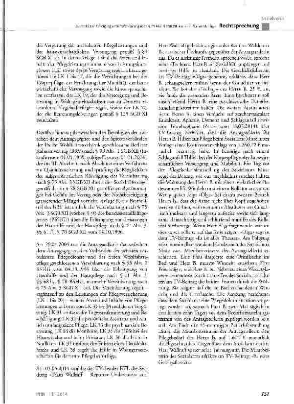 Vorschauseite 3: Zur fristlosen Kündigung einer Vereinbarung nach § 75 Abs. 3 SGB XII durch den Sozialhilfeträger SCB XII § 75 Abs. 3, § 78; SGB XI § 72, § 74, § 89; GG Art. 12 Abs. 1