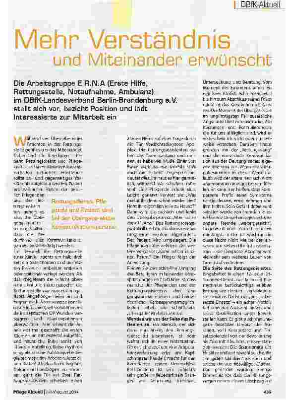 Vorschauseite 1: Mehr Verständnis und Miteinander erwünscht