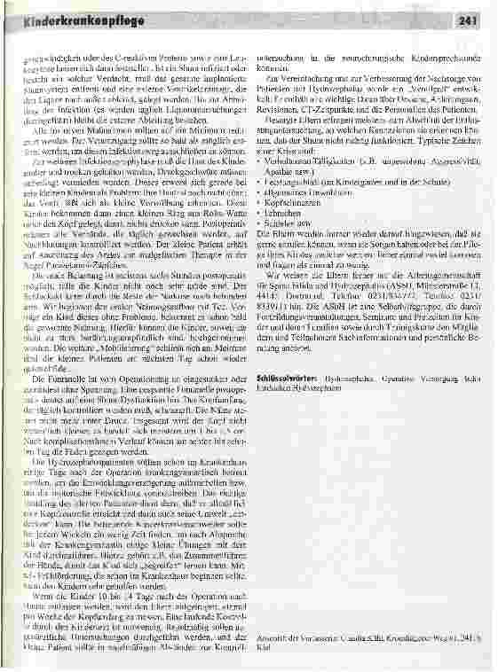 Vorschauseite 4: Der kindliche Hydrocephalus