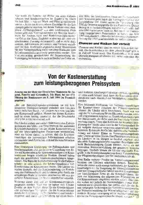 Vorschauseite 3: Das neue Pflegesatzrecht - der eingeschlagene Weg ist unumkehrbar