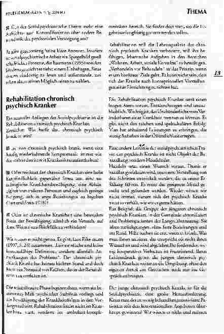 Vorschauseite 2: Psychosoziale Versorgung in der Sozialpsychiatrie