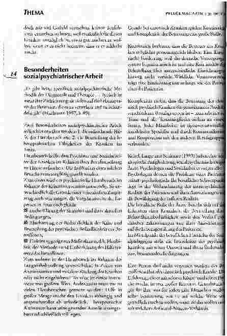 Vorschauseite 3: Psychosoziale Versorgung in der Sozialpsychiatrie