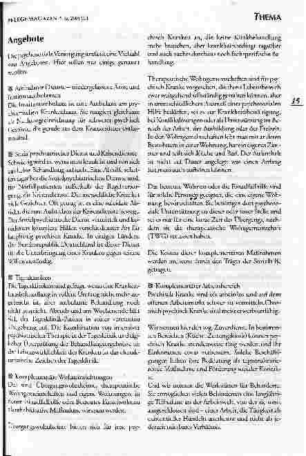 Vorschauseite 4: Psychosoziale Versorgung in der Sozialpsychiatrie