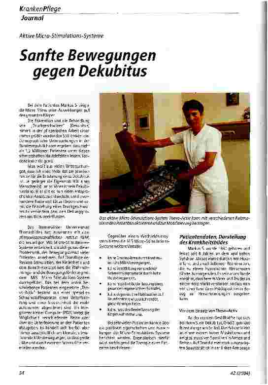 Vorschauseite 1: Sanfte Bewegungen gegen Dekubitus