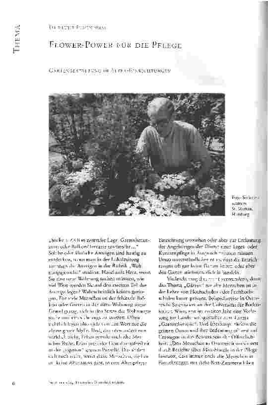 Vorschauseite 1: Flower-Power für die Pflege Gartengestaltung in Alten-Einrichtungen
