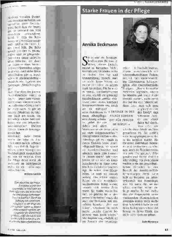 Vorschauseite 4: Streifzug durch die Altenpflege