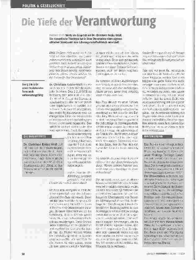 Vorschauseite 1: Die Tiefe der Verantwortung
