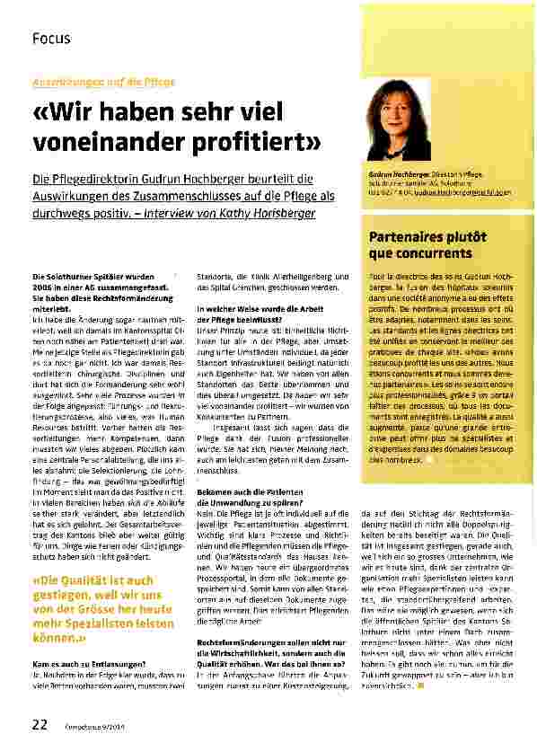 Vorschauseite 1: Wir haben sehr viel voneinander profitiert