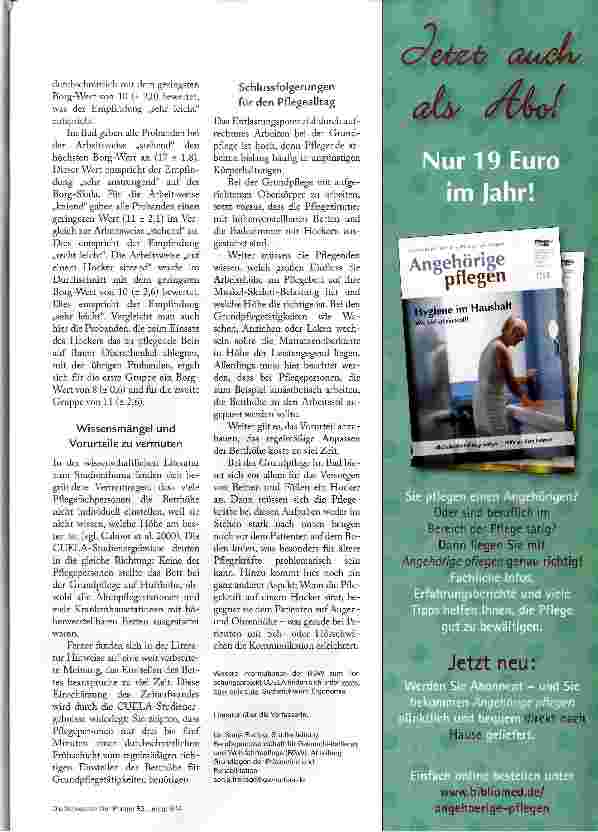 Vorschauseite 4: RICHTIGE ARBEITSHÖHE SCHÜTZT DEN RÜCKEN