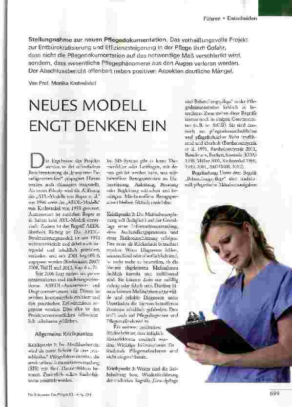 Vorschauseite 1: NEUES MODELL ENGT DENKEN EIN