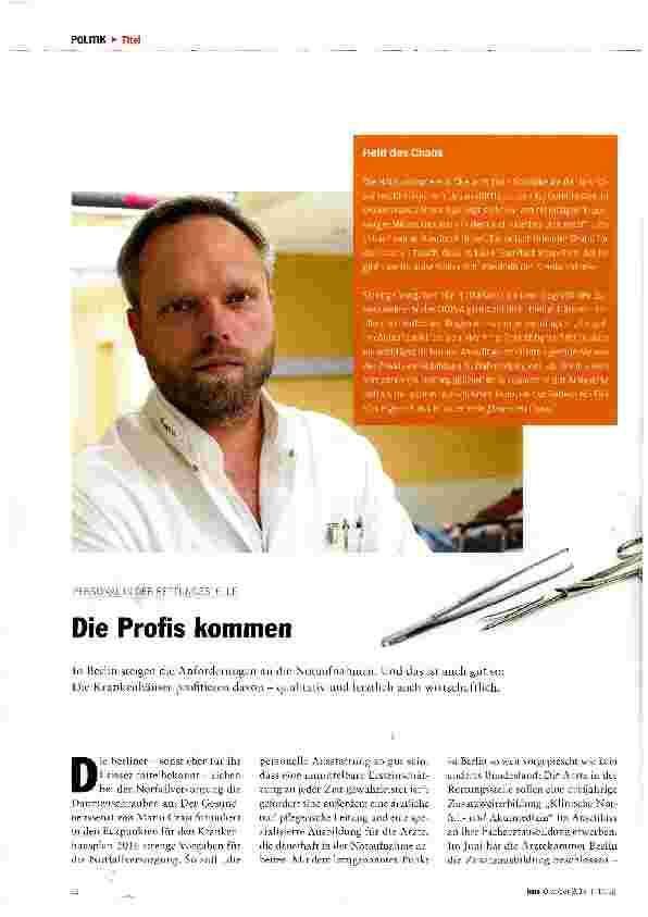 Vorschauseite 1: Die Profis kommen
