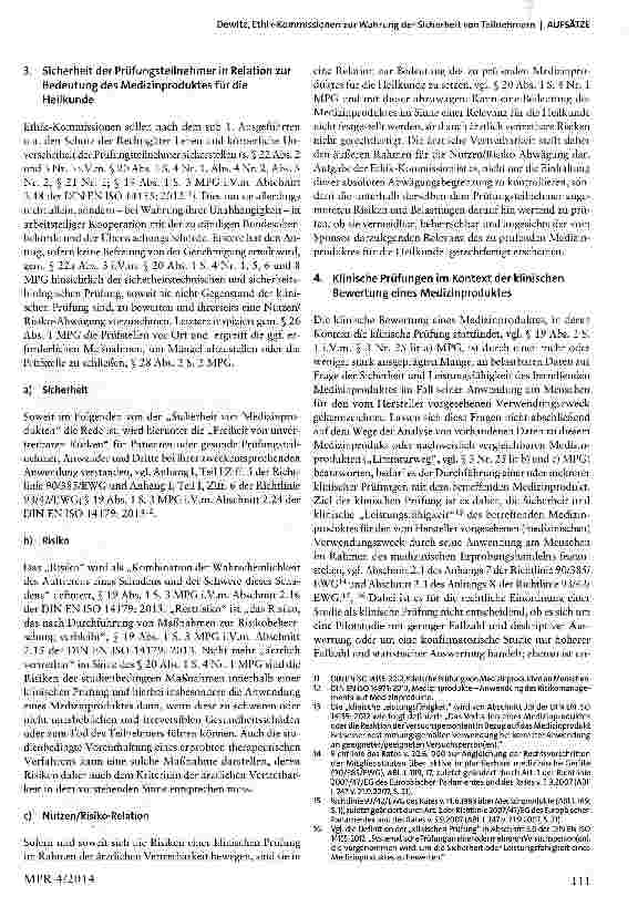 Vorschauseite 3: Ethik-Kommissionen zur Wahrung der Sicherheit von Teilnehmern an klinischen Prüfungen von Medizin-produkten und Leistungsbewertungsprüfungen von In-vitro-Diagnostika -Teil 1
