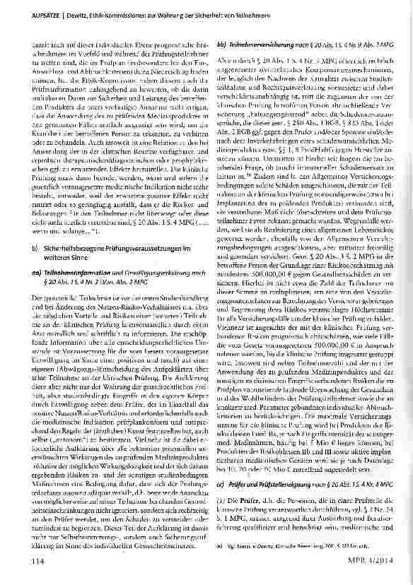 Vorschauseite 6: Ethik-Kommissionen zur Wahrung der Sicherheit von Teilnehmern an klinischen Prüfungen von Medizin-produkten und Leistungsbewertungsprüfungen von In-vitro-Diagnostika -Teil 1