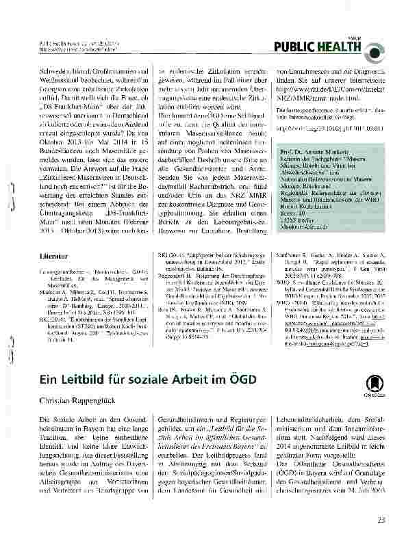 Vorschauseite 3: Der ÖGD überwacht die Krankenhaushygiene
