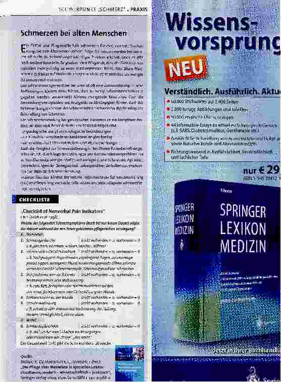 Vorschauseite 4: Nationaler StandardSchmerzmanagement in der Pflege