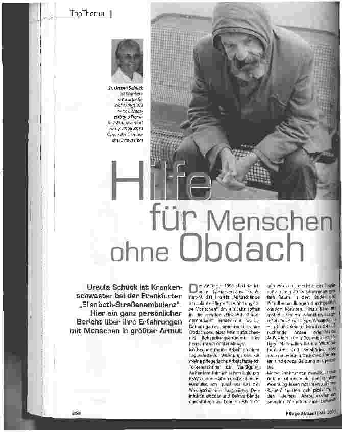 Vorschauseite 1: Hilfe für Menschen ohne Obdach
