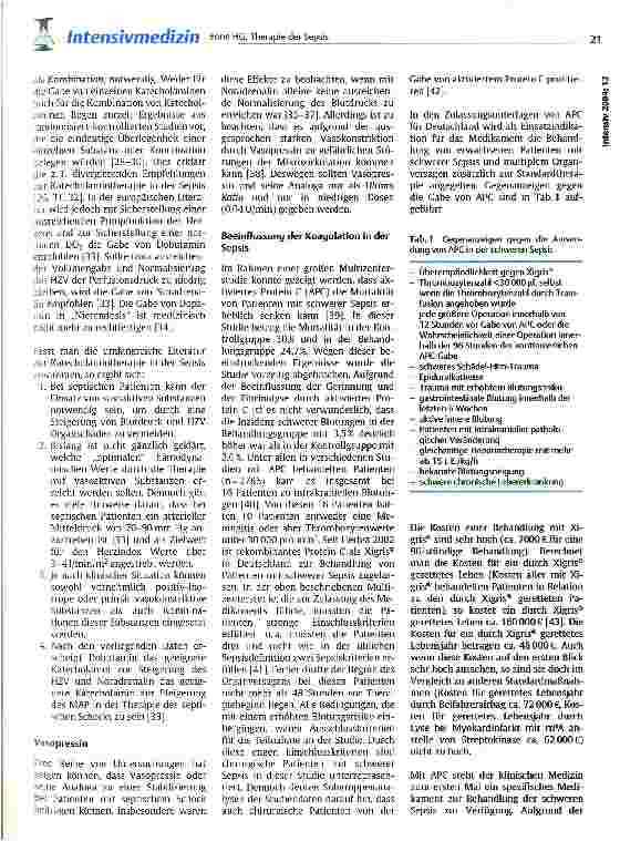 Vorschauseite 3: Therapie der Sepsis