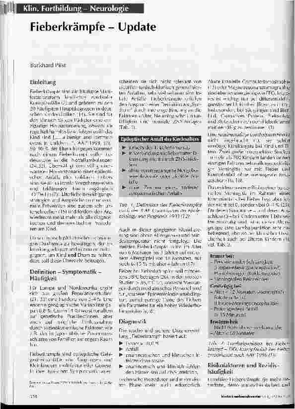 Vorschauseite 1: Fieberkrämpfe - Update