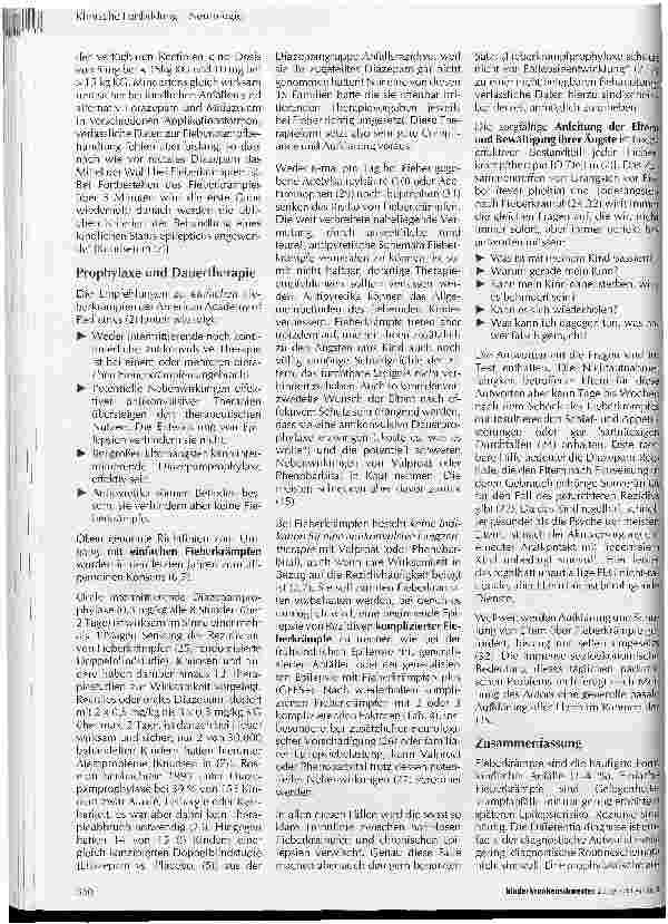 Vorschauseite 3: Fieberkrämpfe - Update