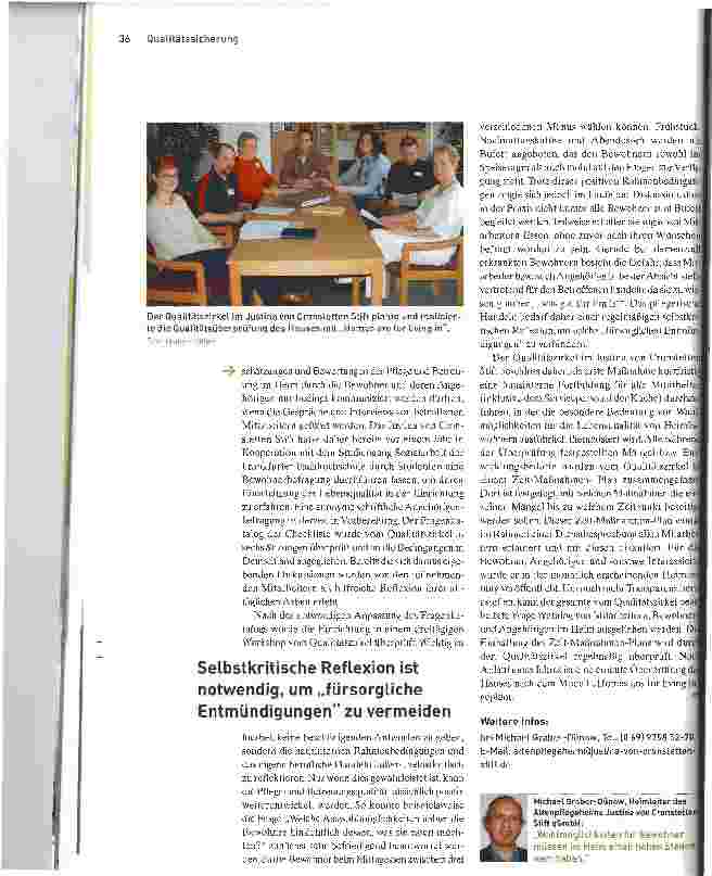 Vorschauseite 3: Bewohnerorientierung als QualtätsmerkmalEnglisches System in Frankfurter Altenheim