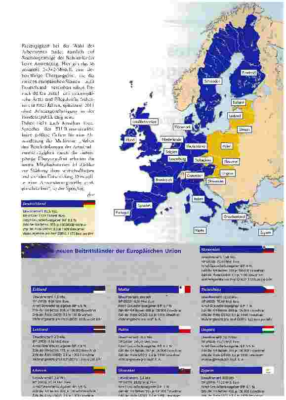 Vorschauseite 2: EU-Erweiterung - Die neuen Beitrittsländer im Vergleich