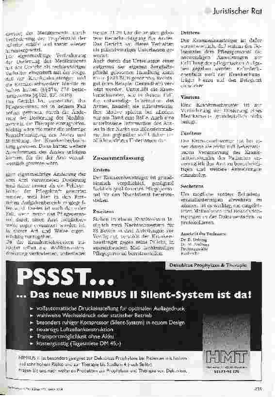Vorschauseite 3: Nachtwachen: Sorgfaltspflicht auf einer Belegarztstation