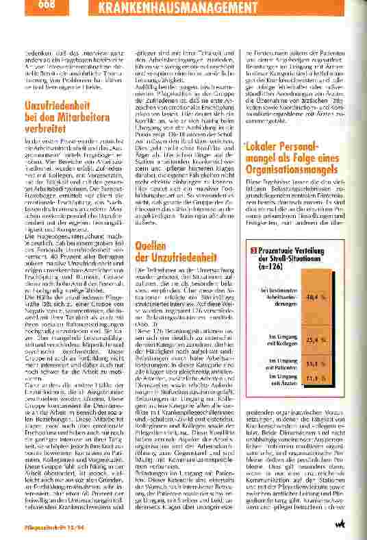 Vorschauseite 3: Bessere Strukturen erhöhen die Motivation des Pflegepersonals Organisationsmängel