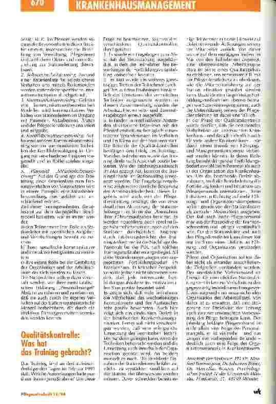 Vorschauseite 5: Bessere Strukturen erhöhen die Motivation des Pflegepersonals Organisationsmängel