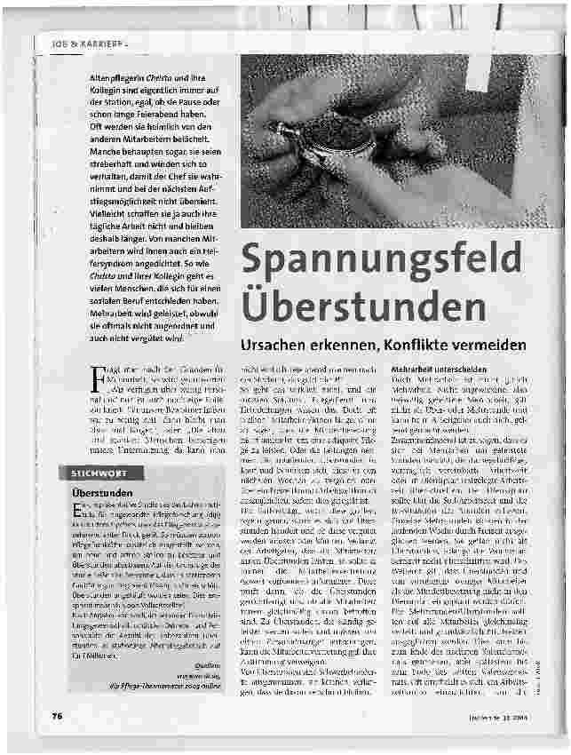 Vorschauseite 1: Spannungsfeld Überstunden. Ursachen erkennen, Konflikte vermeiden