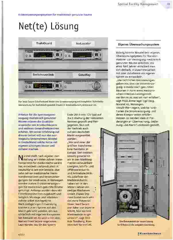 Vorschauseite 1: IT-Stromversorgungssystem für medizinisch genutzte RäumeNet(te) Lösung