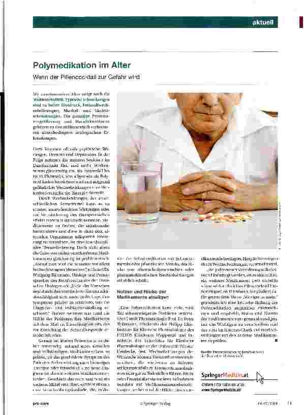 Vorschauseite 1: Polymedikation im Alter