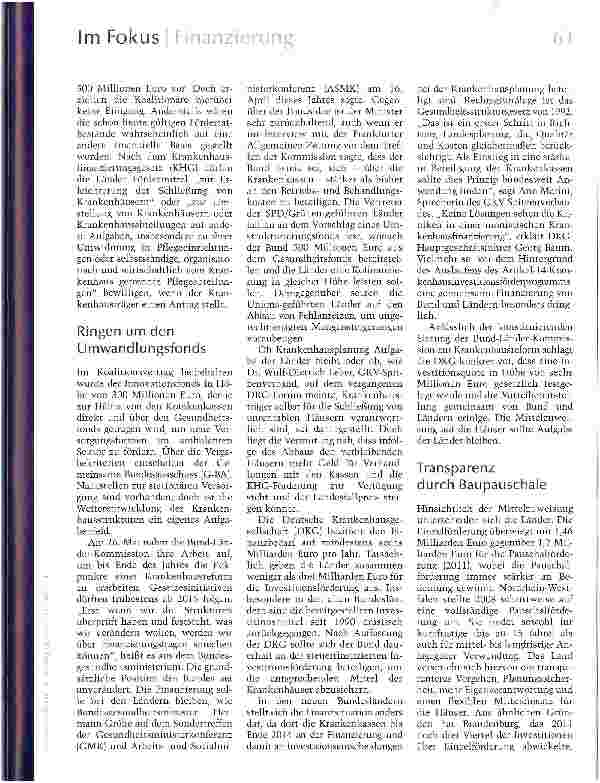 Vorschauseite 2: Wege aus dem Finanzierungsnotstand