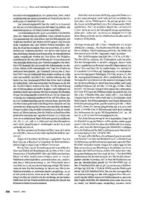 Vorschauseite 3: Erlass und Aushang des Wahlausschreibens