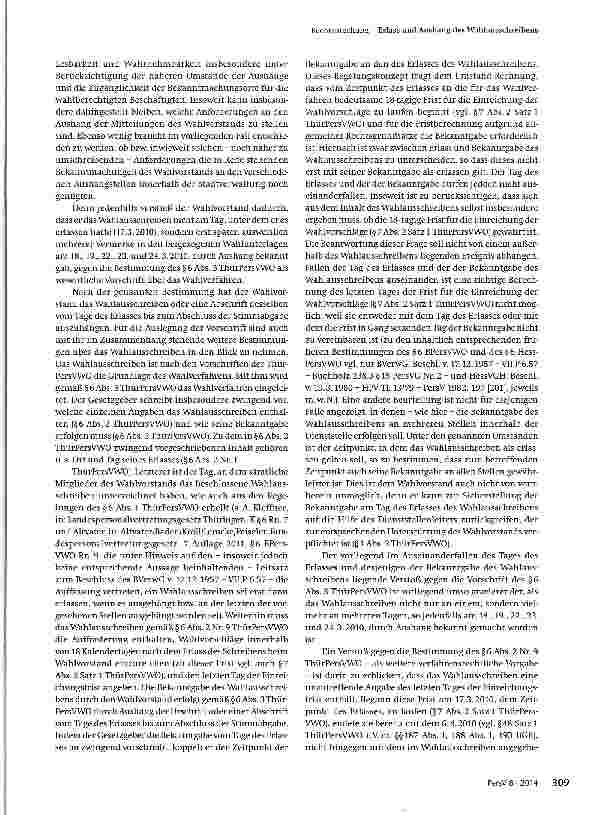 Vorschauseite 4: Erlass und Aushang des Wahlausschreibens