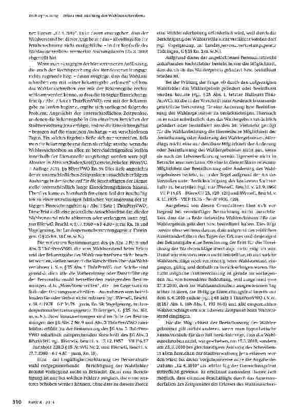 Vorschauseite 5: Erlass und Aushang des Wahlausschreibens
