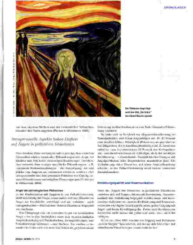Vorschauseite 2: Angst in der Palliative Care