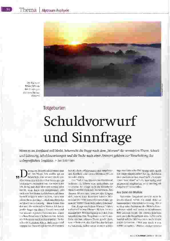 Vorschauseite 1: Schuldvorwurf und Sinnfrage
