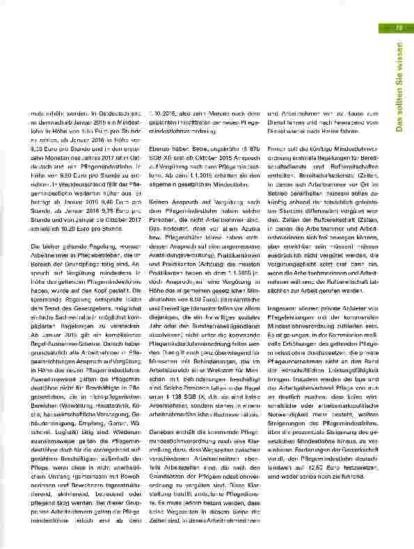 Vorschauseite 2: Der neue Pflegemindestlohn