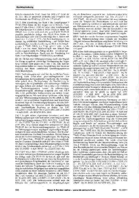 Vorschauseite 3: Stufenzuordnung nach TVöD bei Höhergruppierung im Anschluss an eine vorübergehende Übertragung derselben höherwertigen Tätigkeit