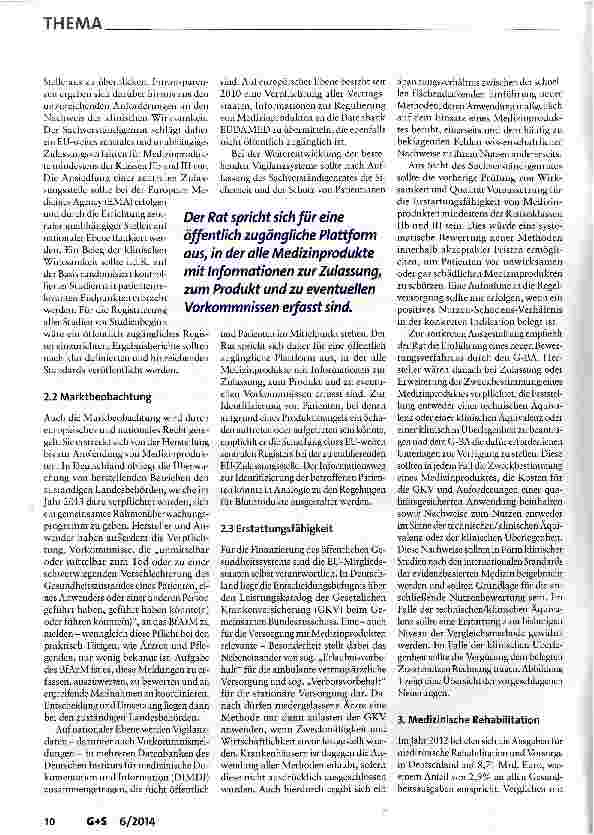 Vorschauseite 4: Bedarfsgerechte Versorgung -Perspektiven für ländliche Regionen und ausgewählte Leistungsbereiche