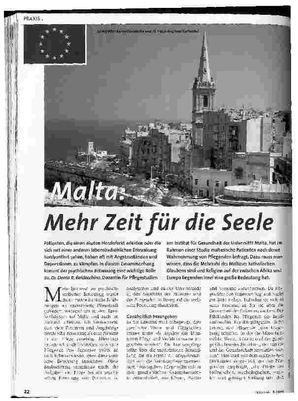 Vorschauseite 1: Malta: Mehr Zeit für die Seele