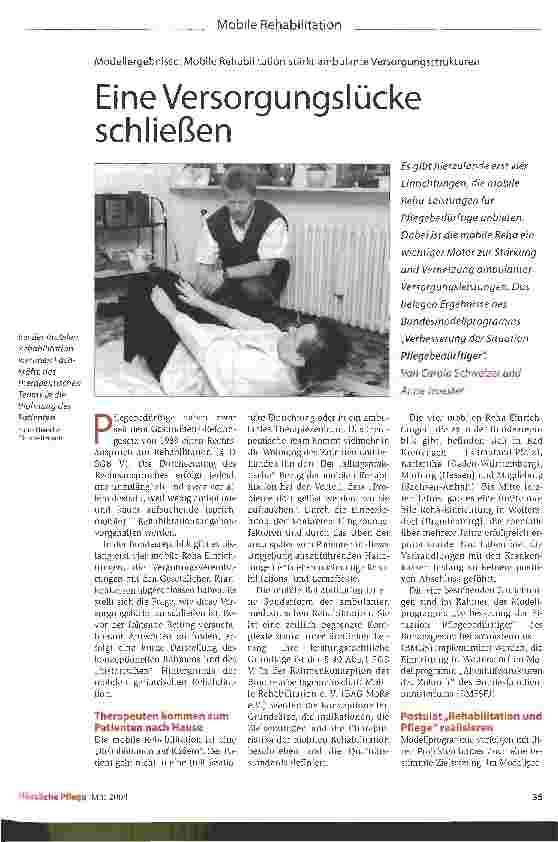 Vorschauseite 1: Eine Versorgungslücke schließen
