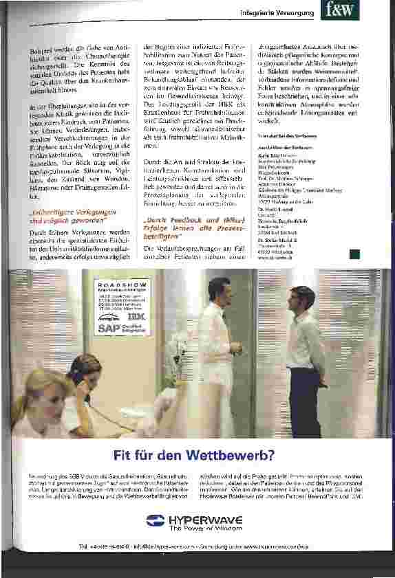Vorschauseite 4: Die Überleitungsvisite verknüpft zwei Kliniken zum Wohl des Patienten