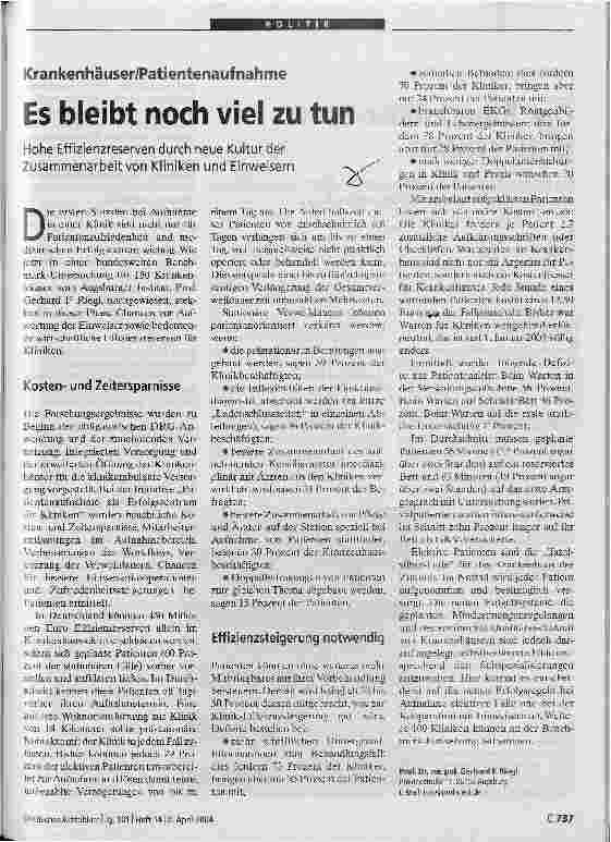 Vorschauseite 1: Es bleibt noch viel zu tun