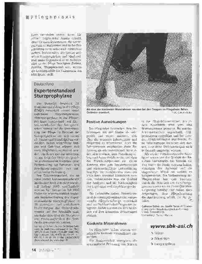 Vorschauseite 5: Weniger Stürze dank Pflegeforschung