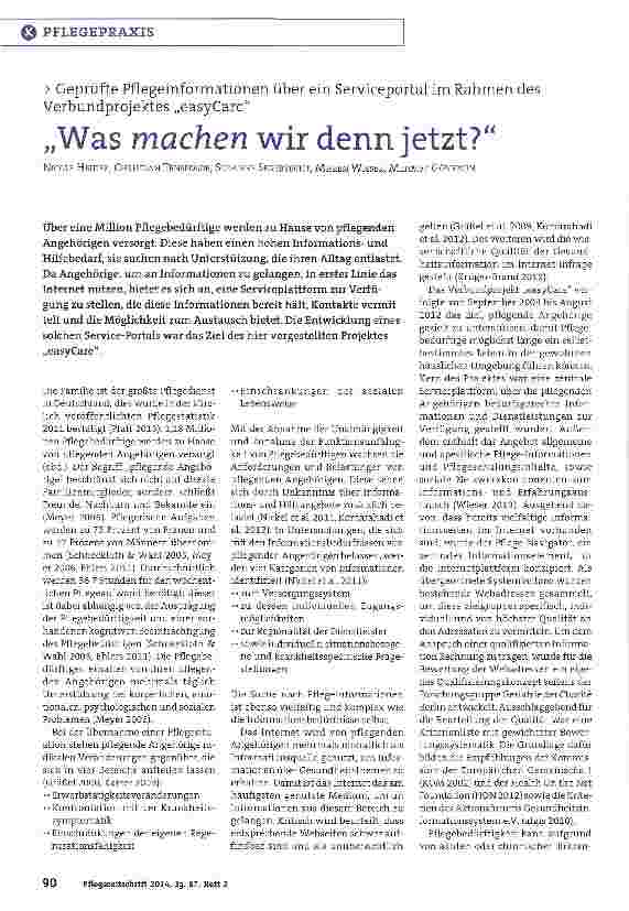 Vorschauseite 1: „Was machen wir denn jetzt?