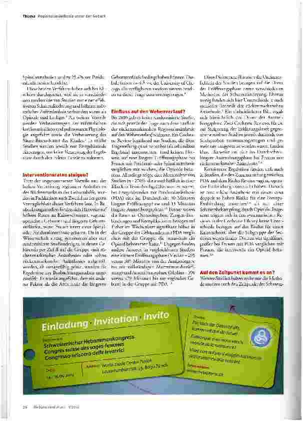 Vorschauseite 2: Wehen unter Analgesie