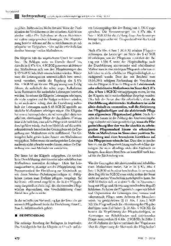 Vorschauseite 4: Zur Zahlung des Anerkennungsbetrags nach § 87a Abs. 4 Satz 1 SGB XISGB XI § 43, § 87a Abs. 4 Satz 1