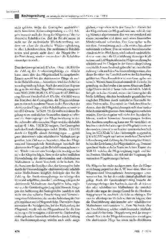 Vorschauseite 6: Zur Zahlung des Anerkennungsbetrags nach § 87a Abs. 4 Satz 1 SGB XISGB XI § 43, § 87a Abs. 4 Satz 1