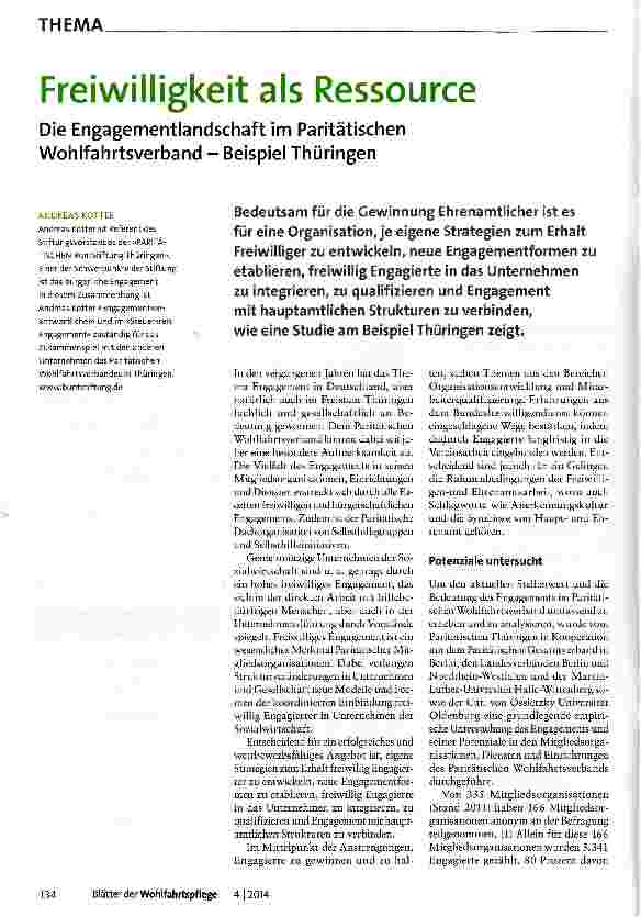 Vorschauseite 1: Freiwilligkeit als Ressource